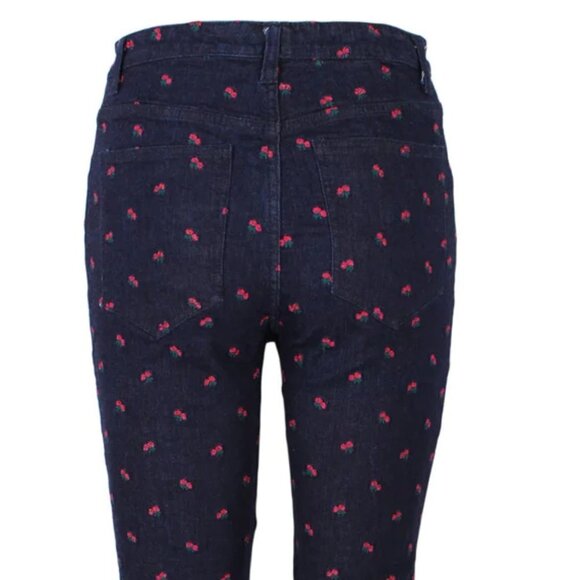 Miaou Floral Embroidered Rose Jeans 30 - Picture 8 of 11